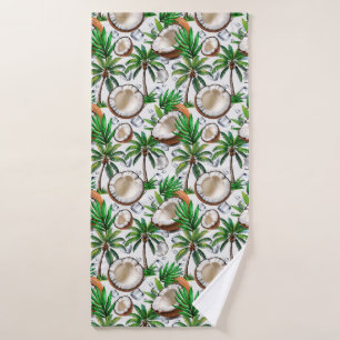 Coconut Palm Tree tropisches Muster Badehandtuch