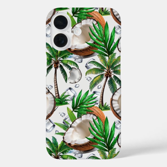 Coconut Palm Tree tropisches Muster Case-Mate iPhone Hülle (Rückseite)