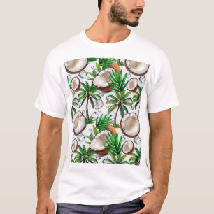 Coconut Palm Tree tropisches Muster T-Shirt
