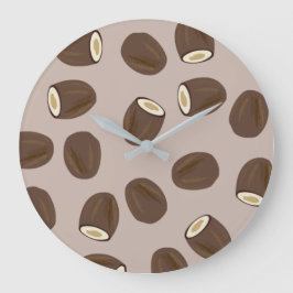 Coconut Pattern Große Wanduhr