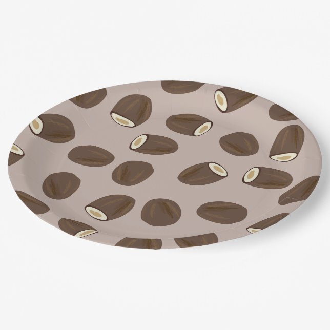 Coconut Pattern Pappteller (Schrägansicht)