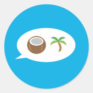 Coconut Tree — Harris 2024 Runder Aufkleber