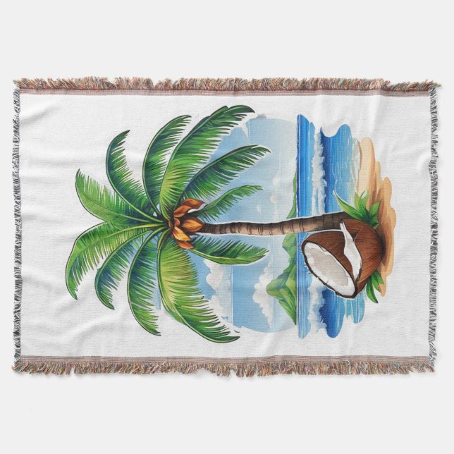 Coconut Tree Tropical Island Decke (Vorderseite)