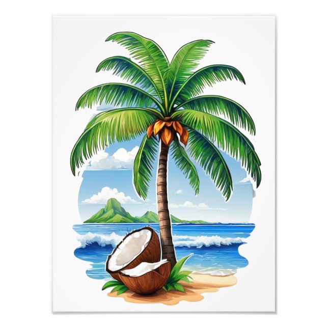 Coconut Tree Tropical Island Fotodruck (Vorne)
