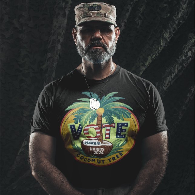 Coconut Tree Vote für Kamala Harris T-Shirt (Von Creator hochgeladen)
