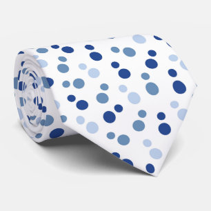 Cocool Blue White Polka Tiled Pattern Krawatte