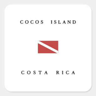 Cocos-Insel-Costa Quadratischer Aufkleber