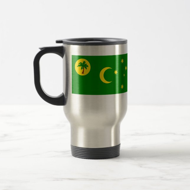 Cocos-Inseln, australische Flagge Reisebecher (Links)