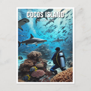 Cocos Island Scuba Postkarte