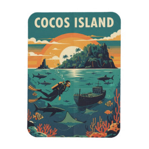 Cocos Island Taucher Magnet