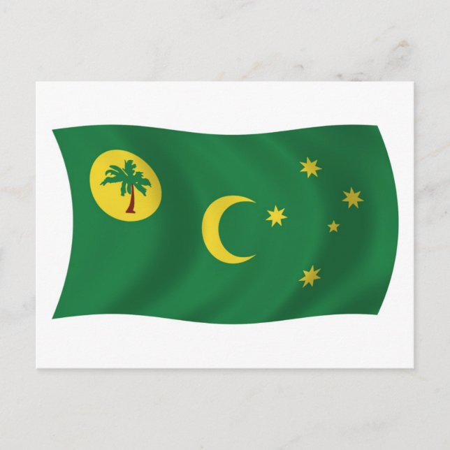 Cocos Islands Flag Postkarte (Vorderseite)