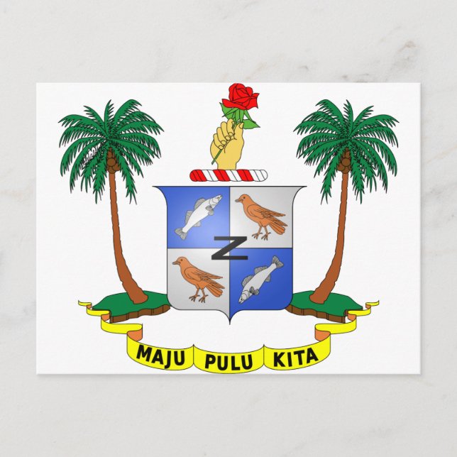 Cocos (Keeling) Islands Wappen CC Postkarte (Vorderseite)