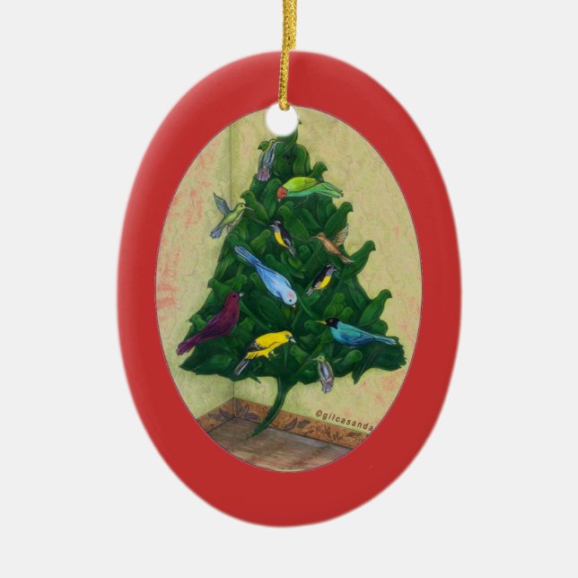 Cocotte Weihnachtsbaum Keramik Ornament (Vorne)