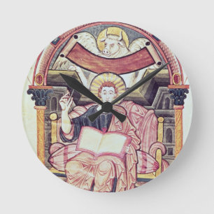 Cod 22. f.85v St. Luke the Evangelist, from Treves Runde Wanduhr