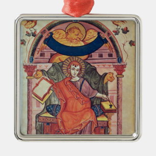 Cod.22 St Mark, vom Ada-Manuskript Silbernes Ornament