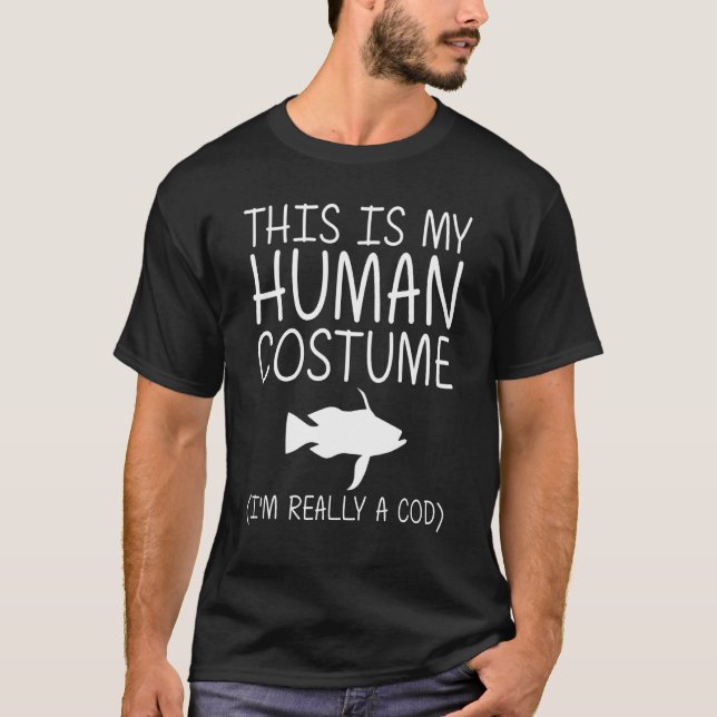 Cod Easy Halloween menschliche Kostüm Cusk Fish Sc T-Shirt (Vorderseite)