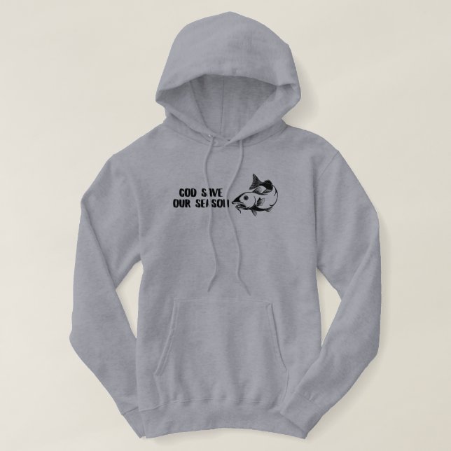 Cod Rette unsere Saison Lustiger Fischfang Hoodie (Design vorne)