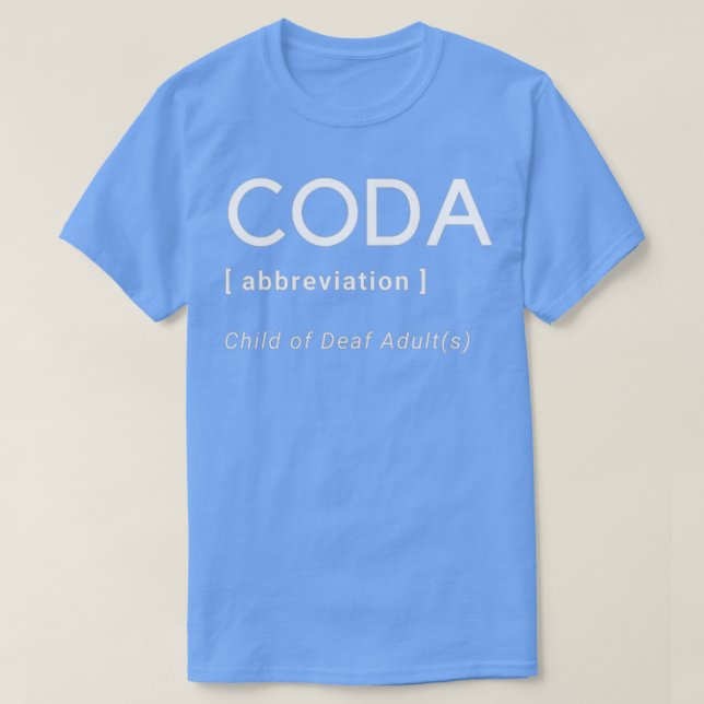 CODA Kind toter Erwachsener T-Shirt (Design vorne)