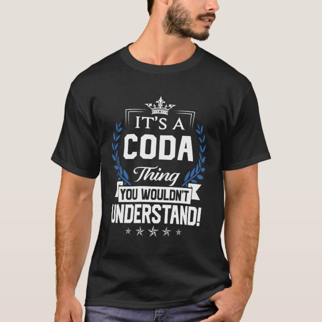 Coda Name T Shirt - Coda Things Name 2 Gift Item T (Vorderseite)