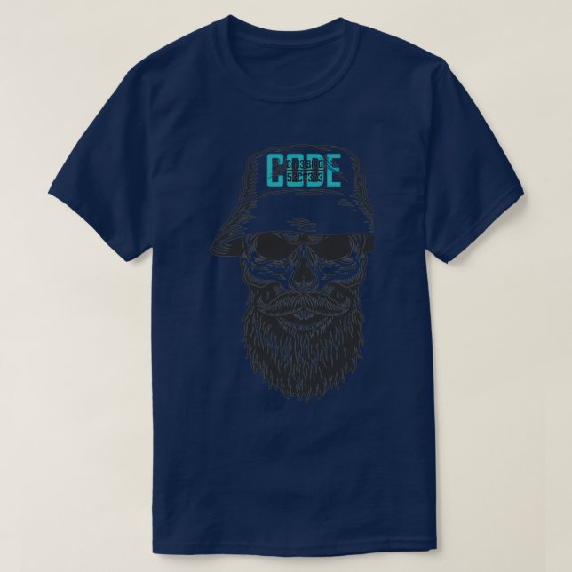 Code Bl4q Skull T-Shirt (Design vorne)