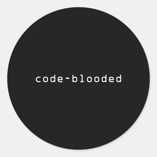 Code-Blockierter Programmiercoding-Programmer Runder Aufkleber (Vorderseite)