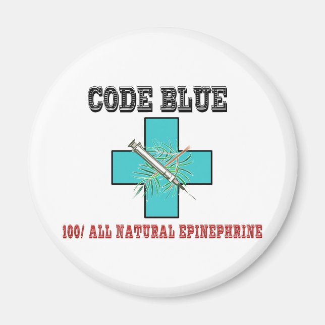 Code Blue 100% Alle natürlichen Epinephrine Magnet (Vorne)