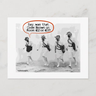 Code Brown für Krankenschwestern Postkarte
