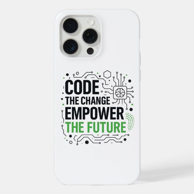 "Code Change Empower Future Case | Tech Revolution iPhone Hülle (Rückseite)
