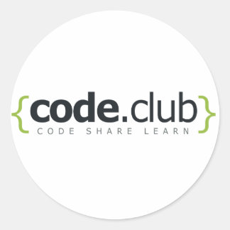 Code Club Shop Runder Aufkleber