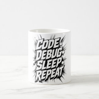 Code Debug Sleep Repeat | Programmierer Kodierung Kaffeetasse
