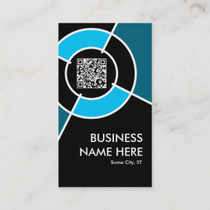 Code des Aqua QR und Logoziel Visitenkarte