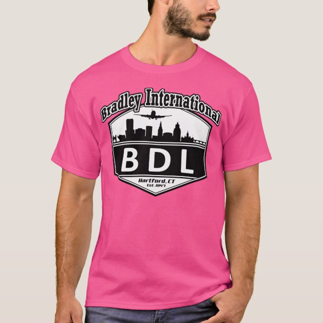 Code des internationalen Flughafens Bradley T-Shirt (Vorderseite)