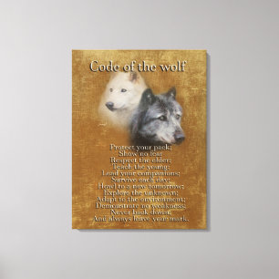 Code des Wolfs Leinwanddruck
