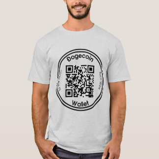 Code Dogecoin Geldbörsen-QR rund T-Shirt