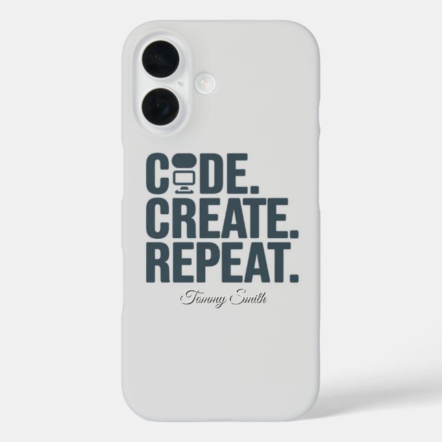 Code. Erstelle. Wieder von vorne. - Inspirierend T Case-Mate iPhone Hülle (Rückseite)