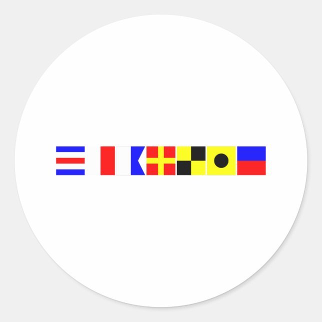 Code-Flag Charlie Runder Aufkleber (Vorderseite)