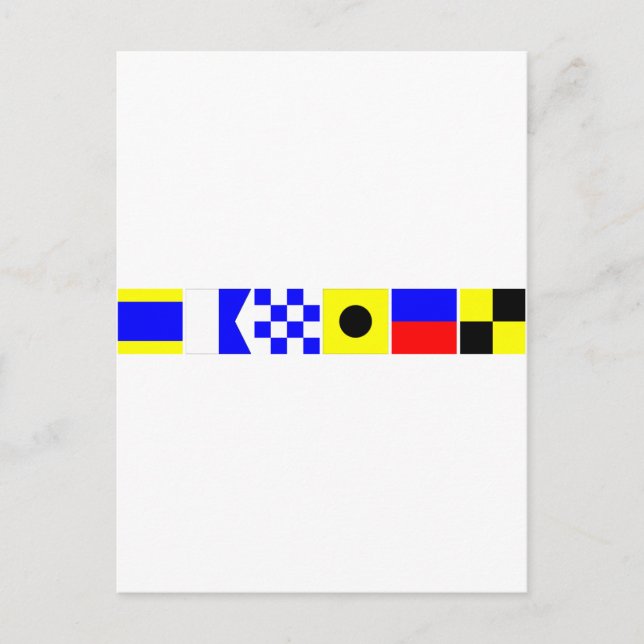Code Flag Daniel Postkarte (Vorderseite)