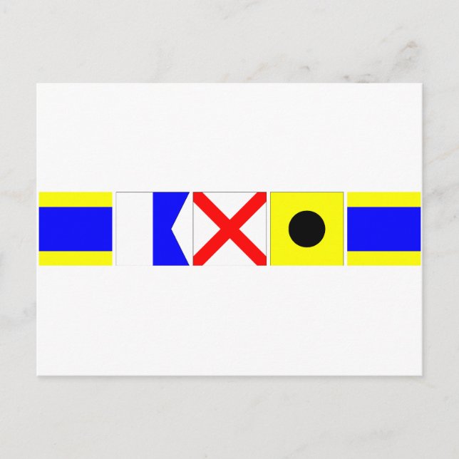 Code-Flag David Postkarte (Vorderseite)