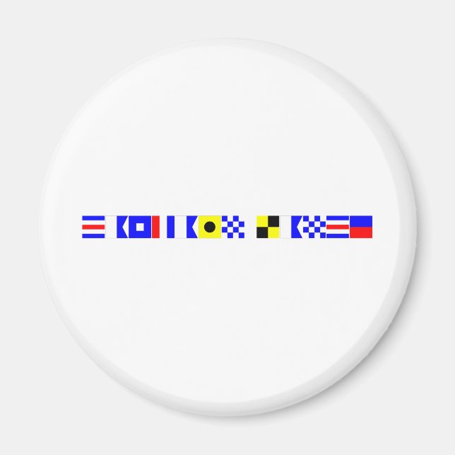 Code-Flaggenplatz Magnet (Vorne)