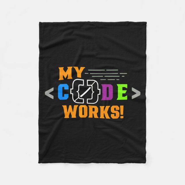 Code funktioniert lustig Programmierer codiert Sof Fleecedecke (Vorderseite)