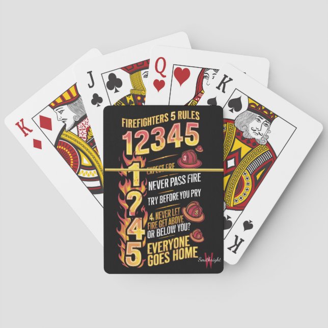 Code für kühne Feuerwehrleute Spielkarten (Rückseite)