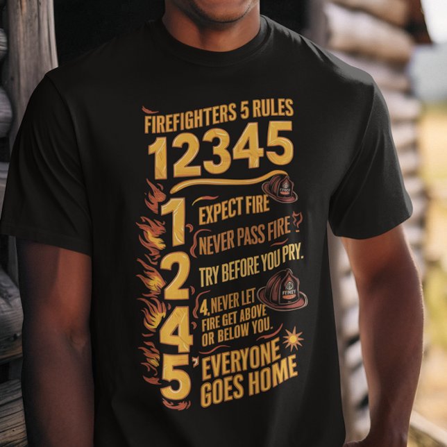 Code für kühne Feuerwehrleute T-Shirt (Von Creator hochgeladen)