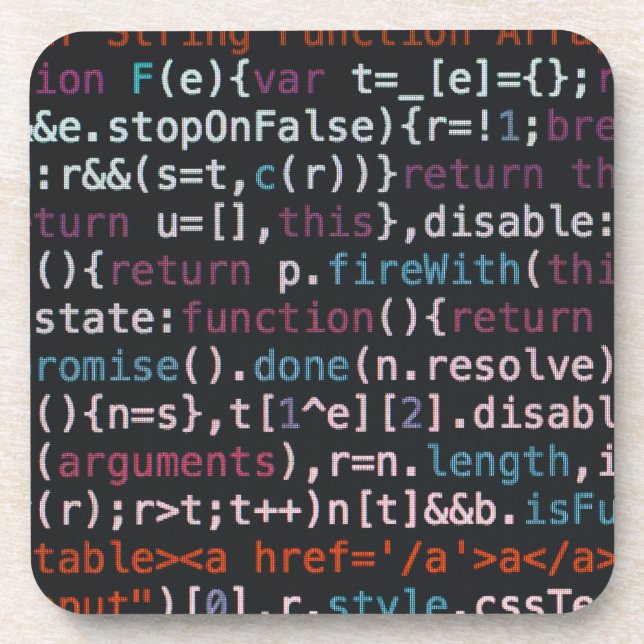 Code Getränkeuntersetzer (Vorderseite)