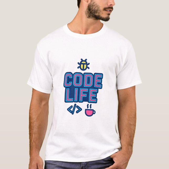 CODE LIFE Dev Tee – For Programmers, Coders & Debu (Vorderseite)
