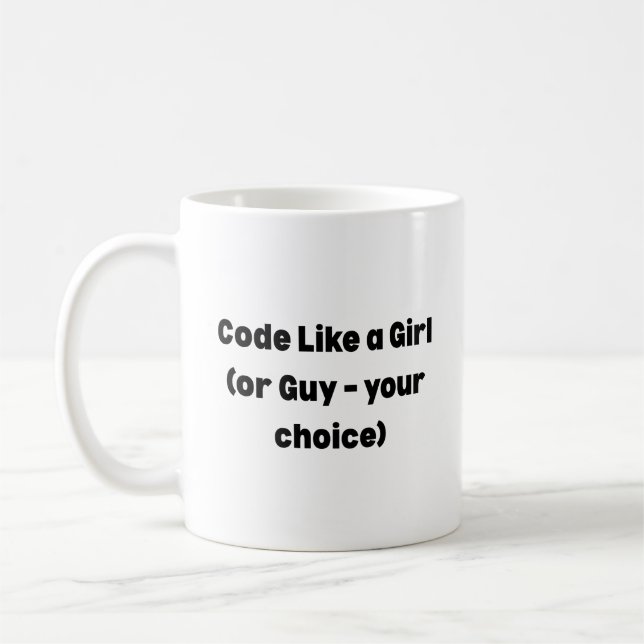 Code Like a Girl Mug – Empowering Gift for Women  Kaffeetasse (Links)