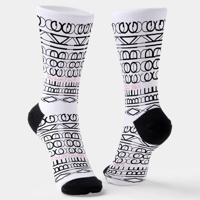 Code Loops & Coffein Vibes Socken (Gewinkelt)