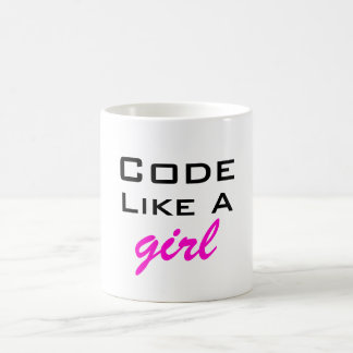 Code mögen eine Mädchen-Tasse Kaffeetasse