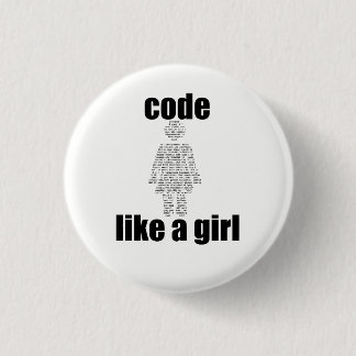 Code mögen einen Mädchen-Knopf Button