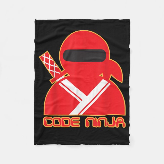 Code Ninja Computer-Codierungsingenieur Lustige Li Fleecedecke (Vorderseite)