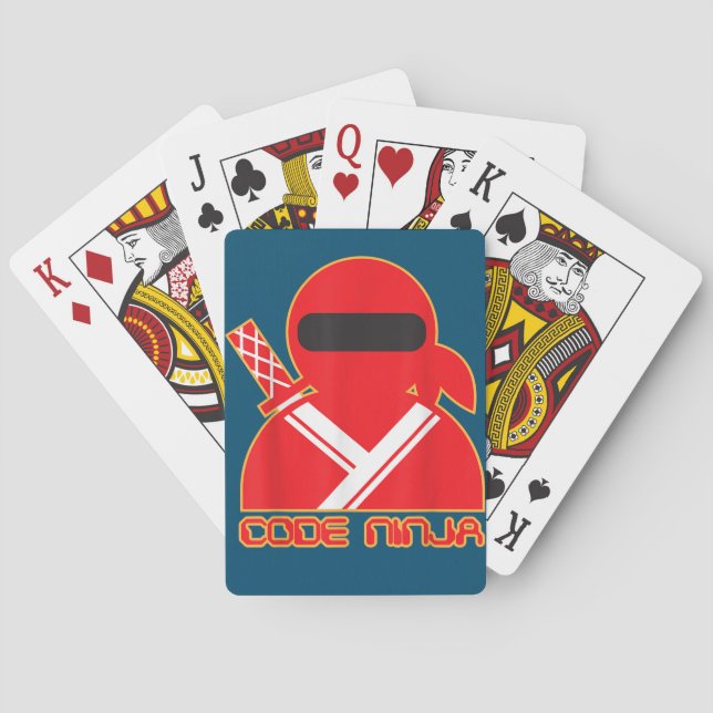 Code Ninja Computer-Codierungsingenieur Lustige Li Spielkarten (Rückseite)